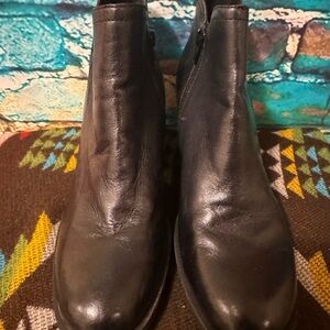 Born Black Leather Ankle Boots